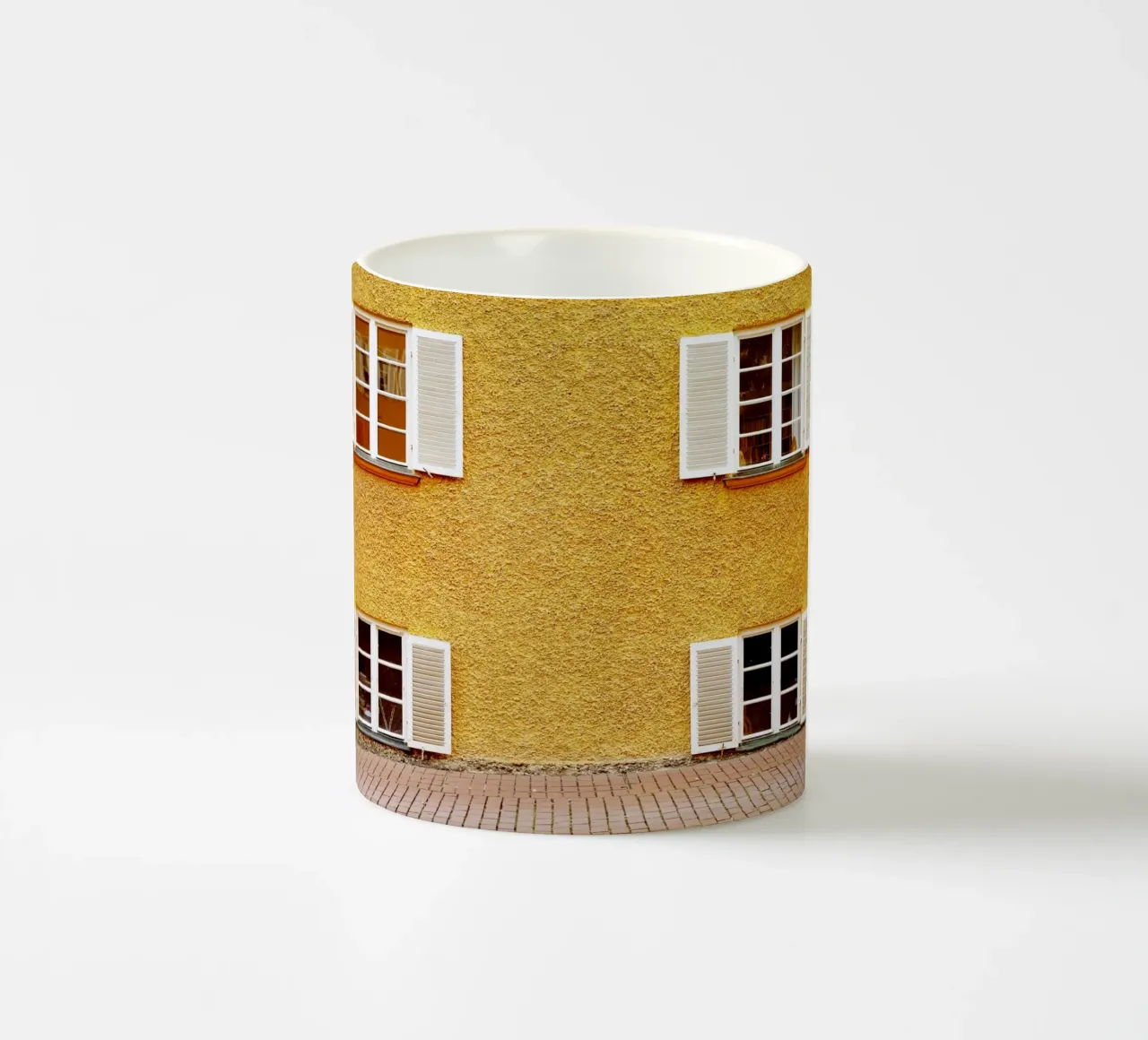 Vetrata nel quartiere Borstei di Monaco di Baviera tazza in ceramica da Borstei München