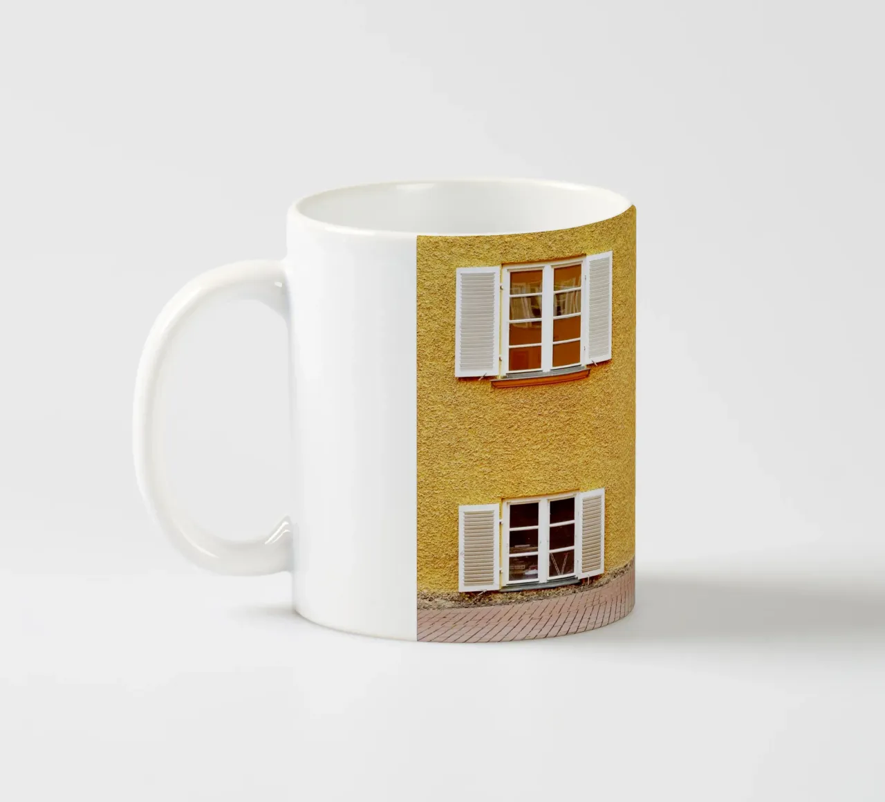 Vetrata nel quartiere Borstei di Monaco di Baviera tazza in ceramica da Borstei München