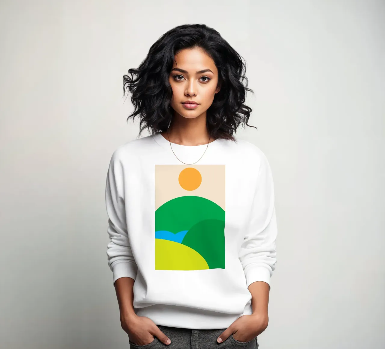 vue de la nature dessin imagination sweat de xandrax