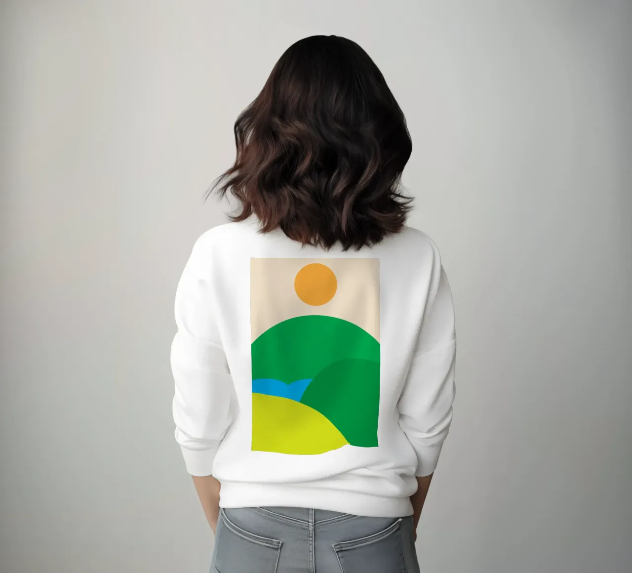 vue de la nature dessin imagination sweat de xandrax