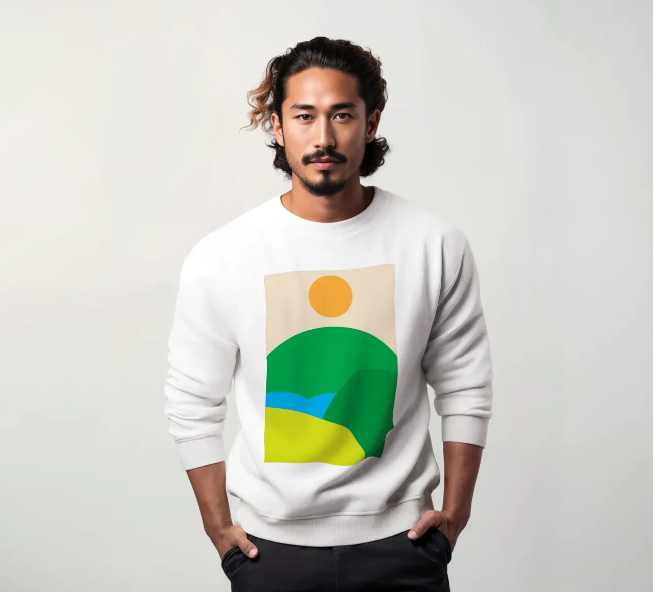 vue de la nature dessin imagination sweat de xandrax