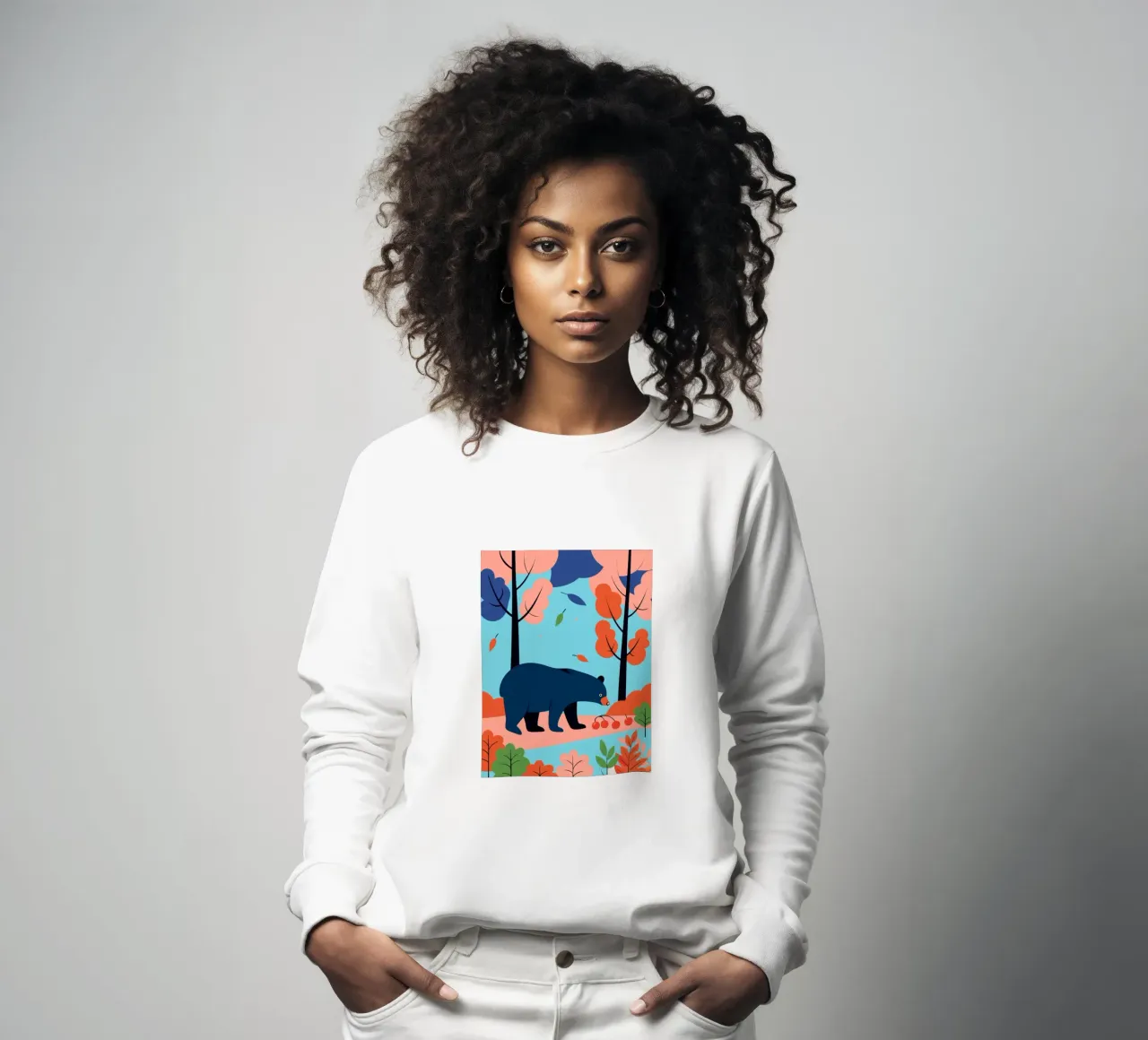 Bear in the Autumn Forest sweatshirt by PROTECT ANIMALS