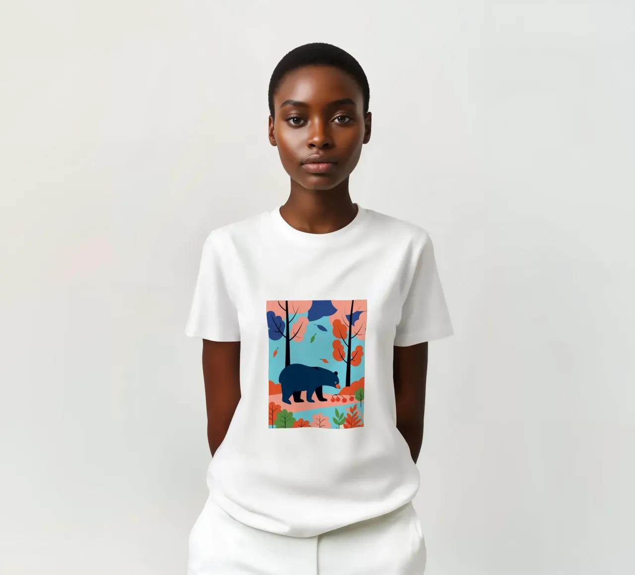 Orso nella foresta d'autunno t-shirt da PROTECT ANIMALS