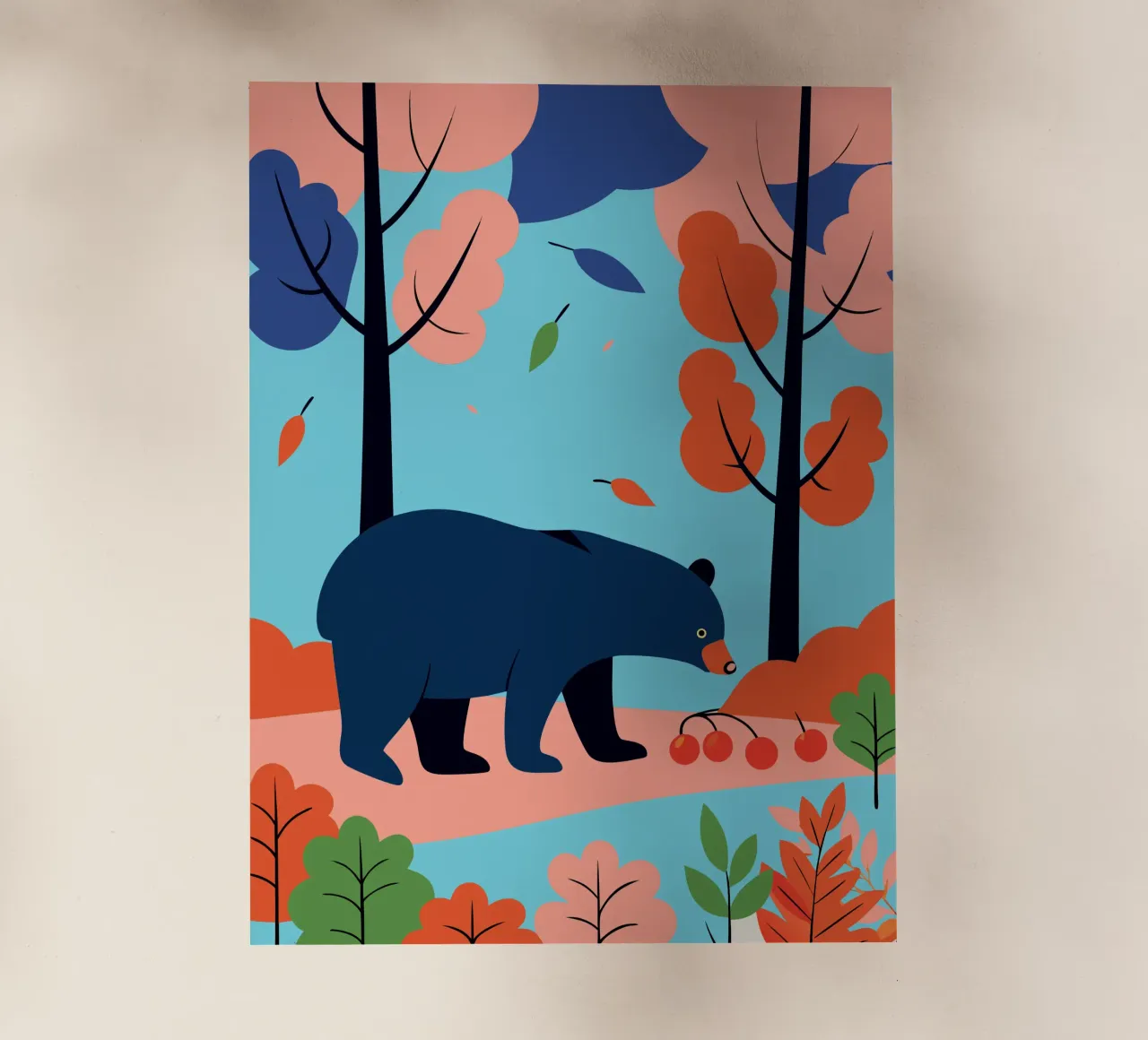 Orso nella foresta d'autunno pellicola backlit da PROTECT ANIMALS
