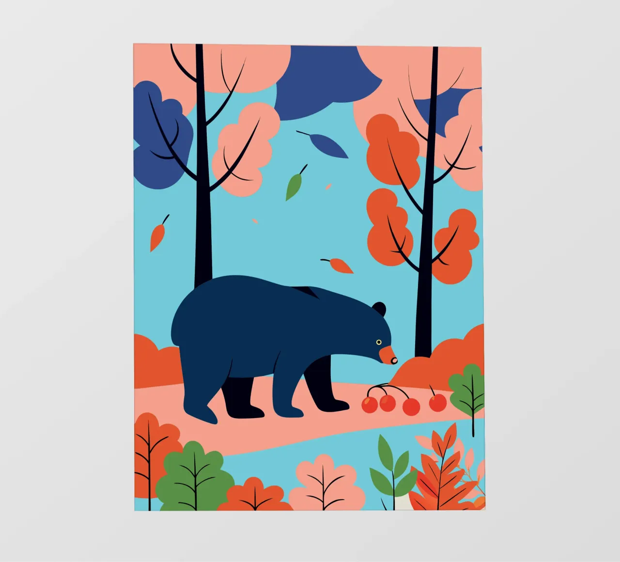 Orso nella foresta d'autunno pellicola backlit da PROTECT ANIMALS