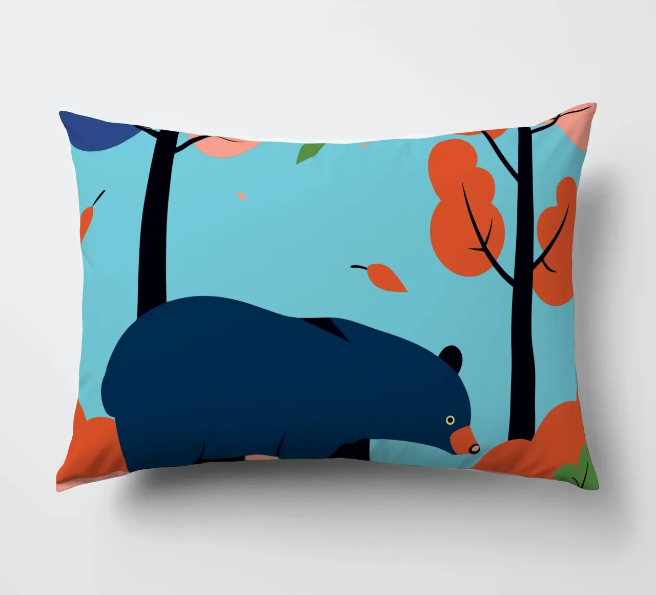 Orso nella foresta d'autunno cuscino da PROTECT ANIMALS