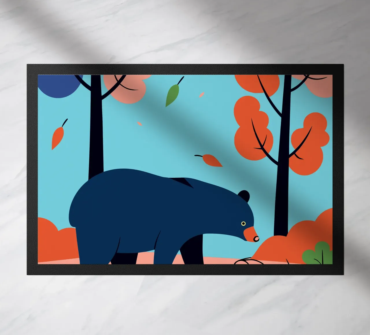 Orso nella foresta d'autunno zerbino da PROTECT ANIMALS
