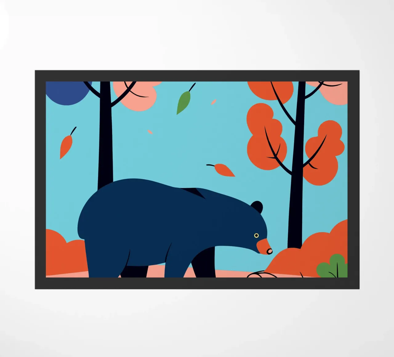 Orso nella foresta d'autunno zerbino da PROTECT ANIMALS