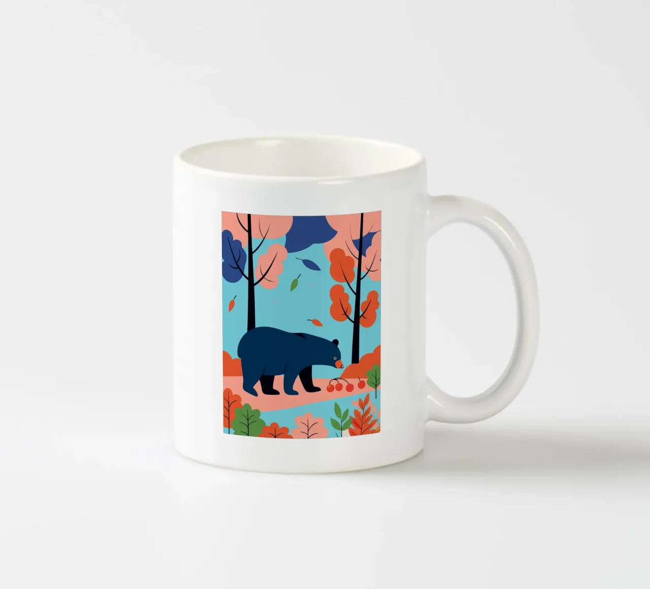 Orso nella foresta d'autunno tazza in ceramica da PROTECT ANIMALS