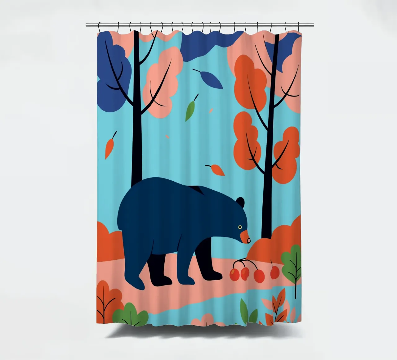 Orso nella foresta d'autunno tenda da doccia da PROTECT ANIMALS