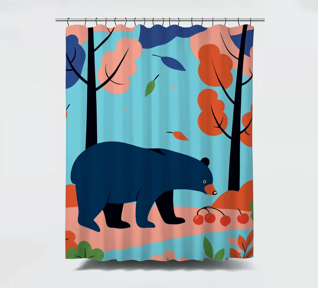 Orso nella foresta d'autunno tenda da doccia da PROTECT ANIMALS