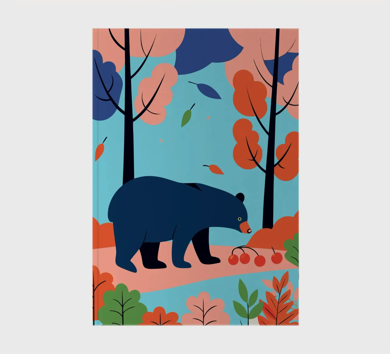 Ours dans la forêt d'automne carnet de notes de PROTECT ANIMALS
