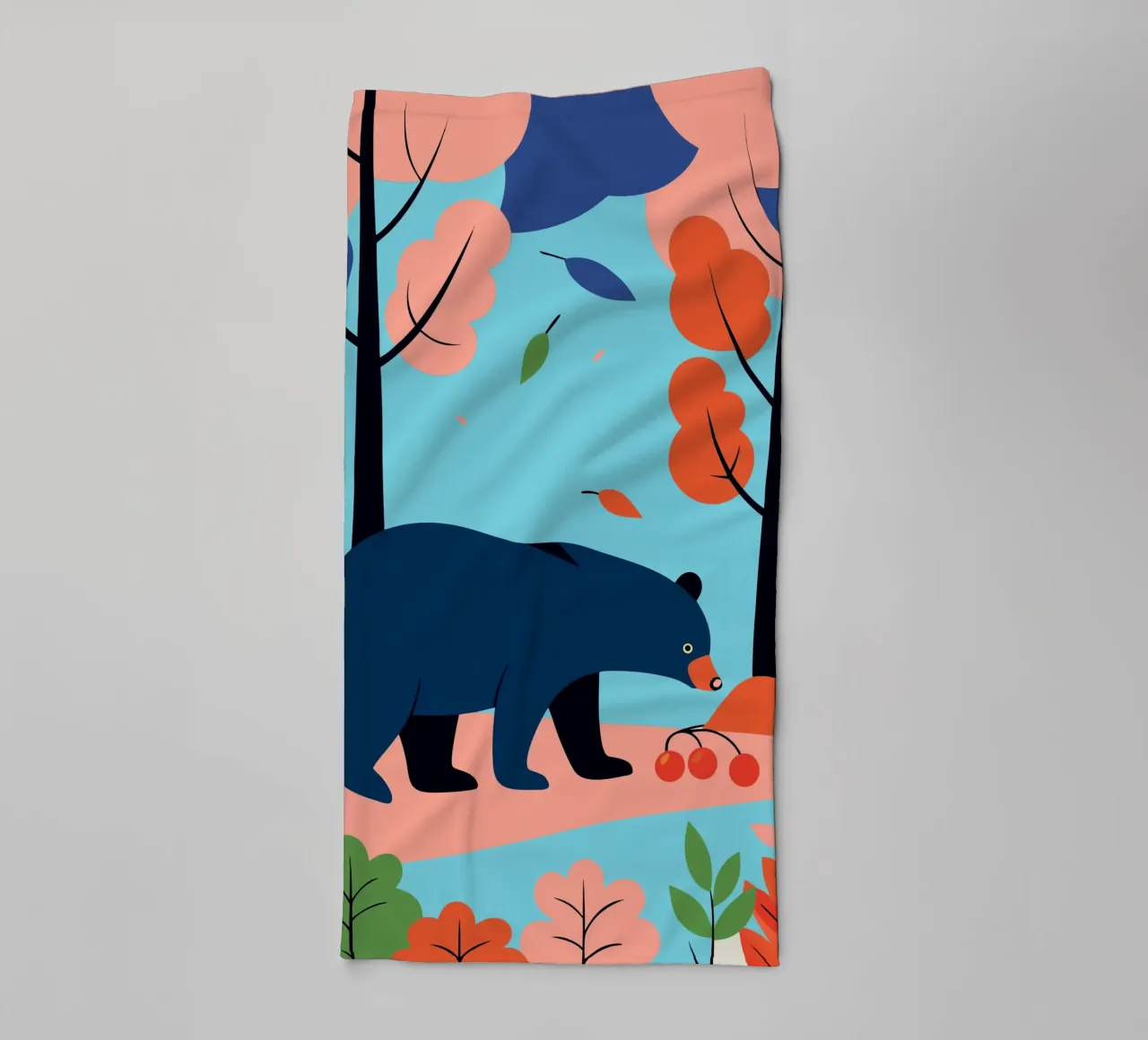 Orso nella foresta d'autunno asciugamano da bagno da PROTECT ANIMALS