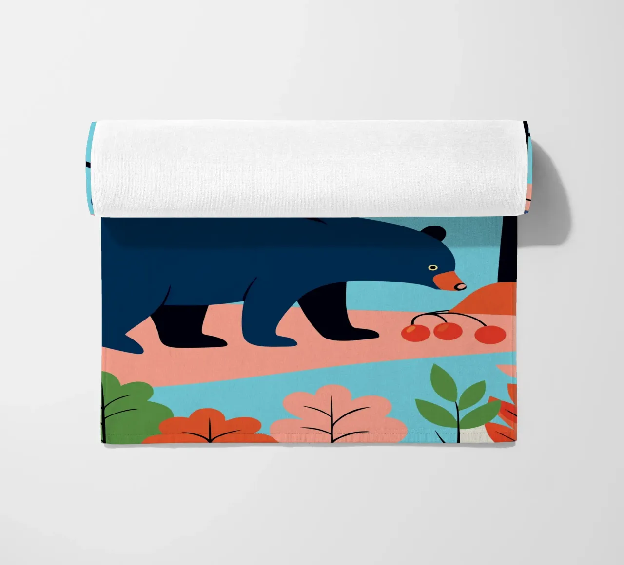 Orso nella foresta d'autunno telo mare da PROTECT ANIMALS