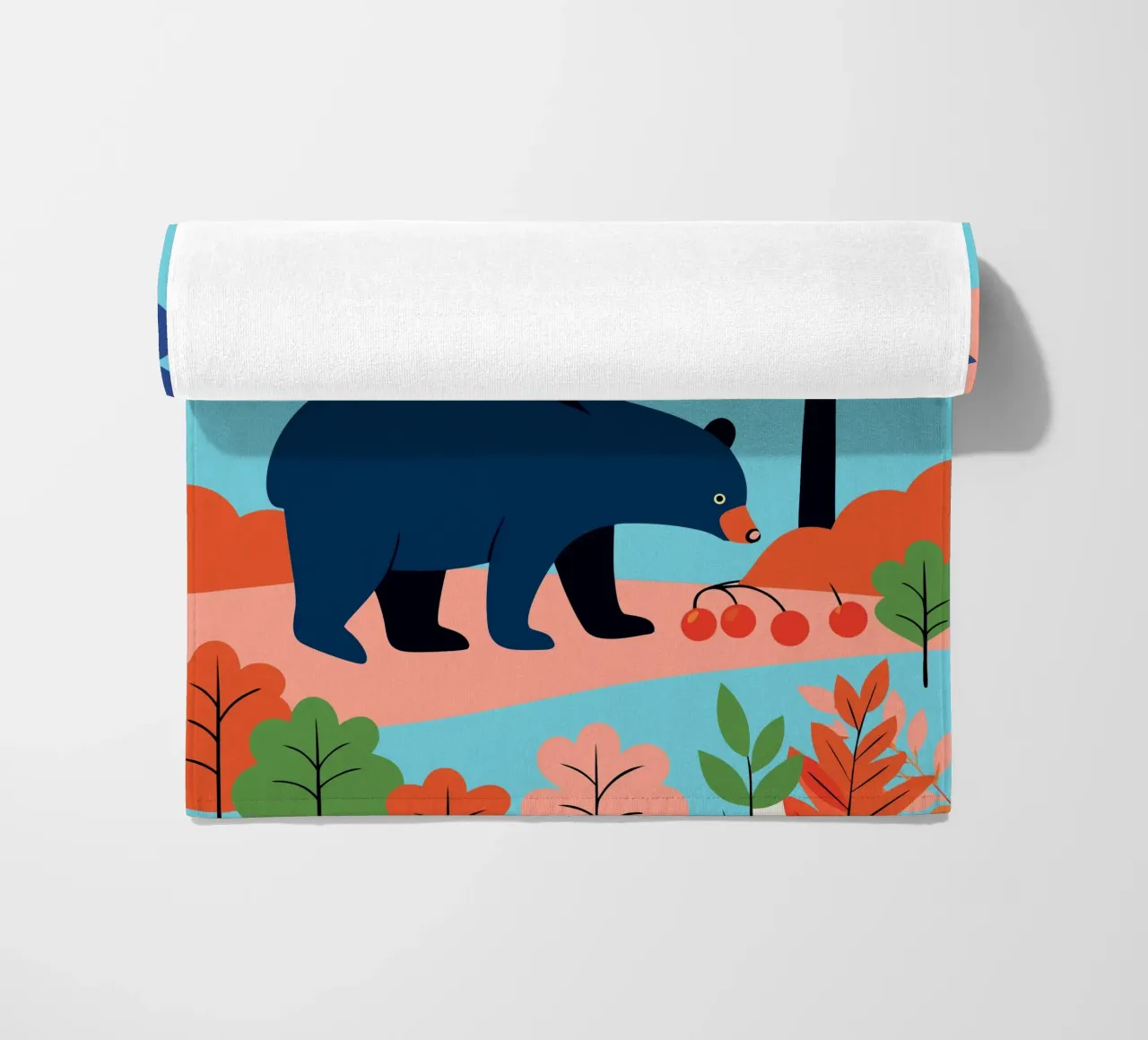 Orso nella foresta d'autunno telo mare da PROTECT ANIMALS