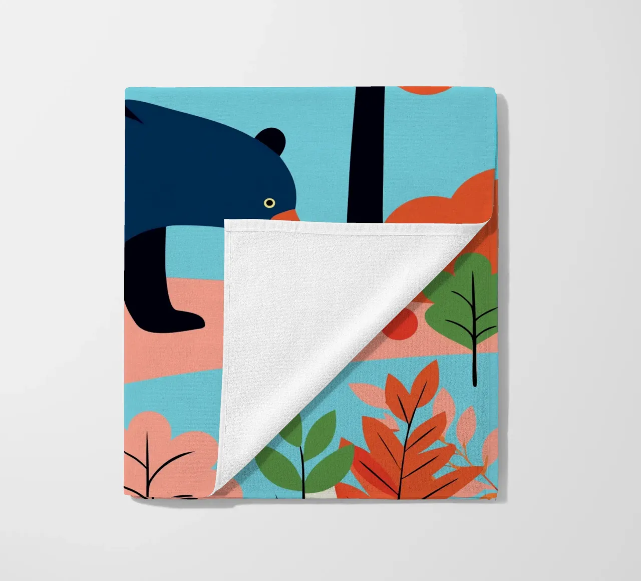 Orso nella foresta d'autunno telo mare da PROTECT ANIMALS