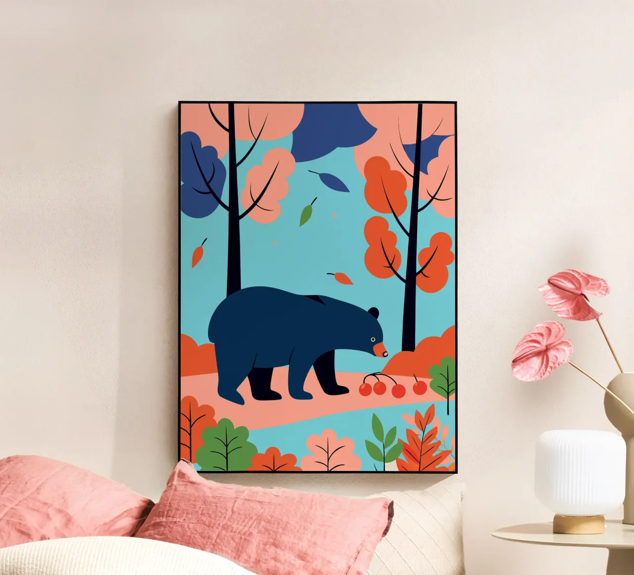 Orso nella foresta d'autunno plexiglass da PROTECT ANIMALS