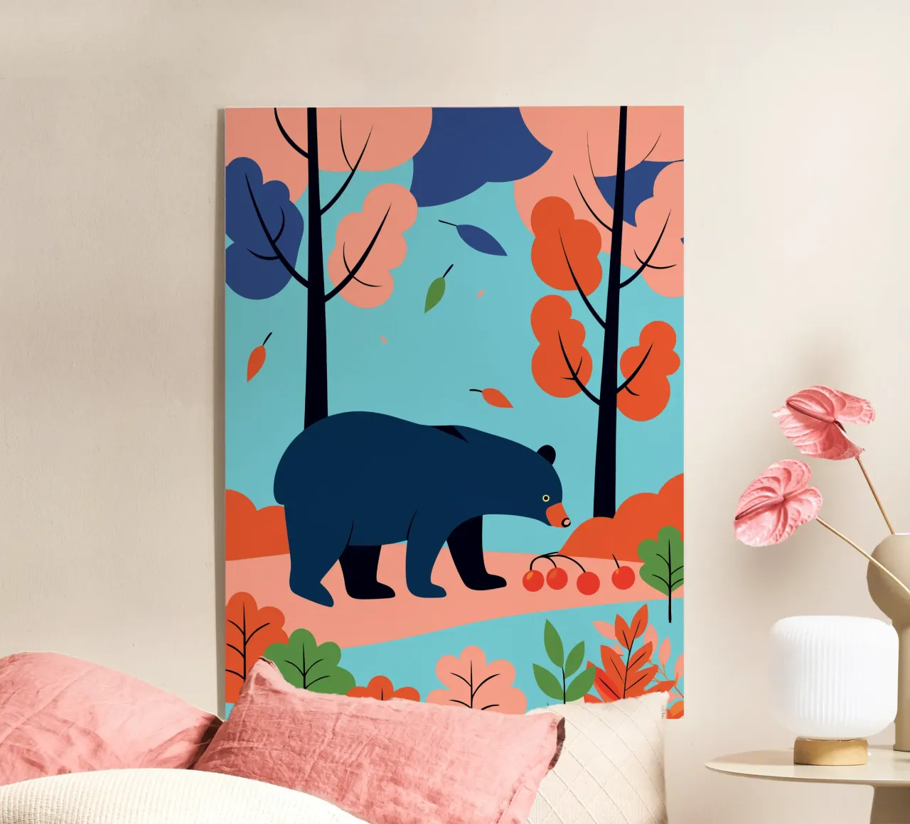 Orso nella foresta d'autunno plexiglass da PROTECT ANIMALS