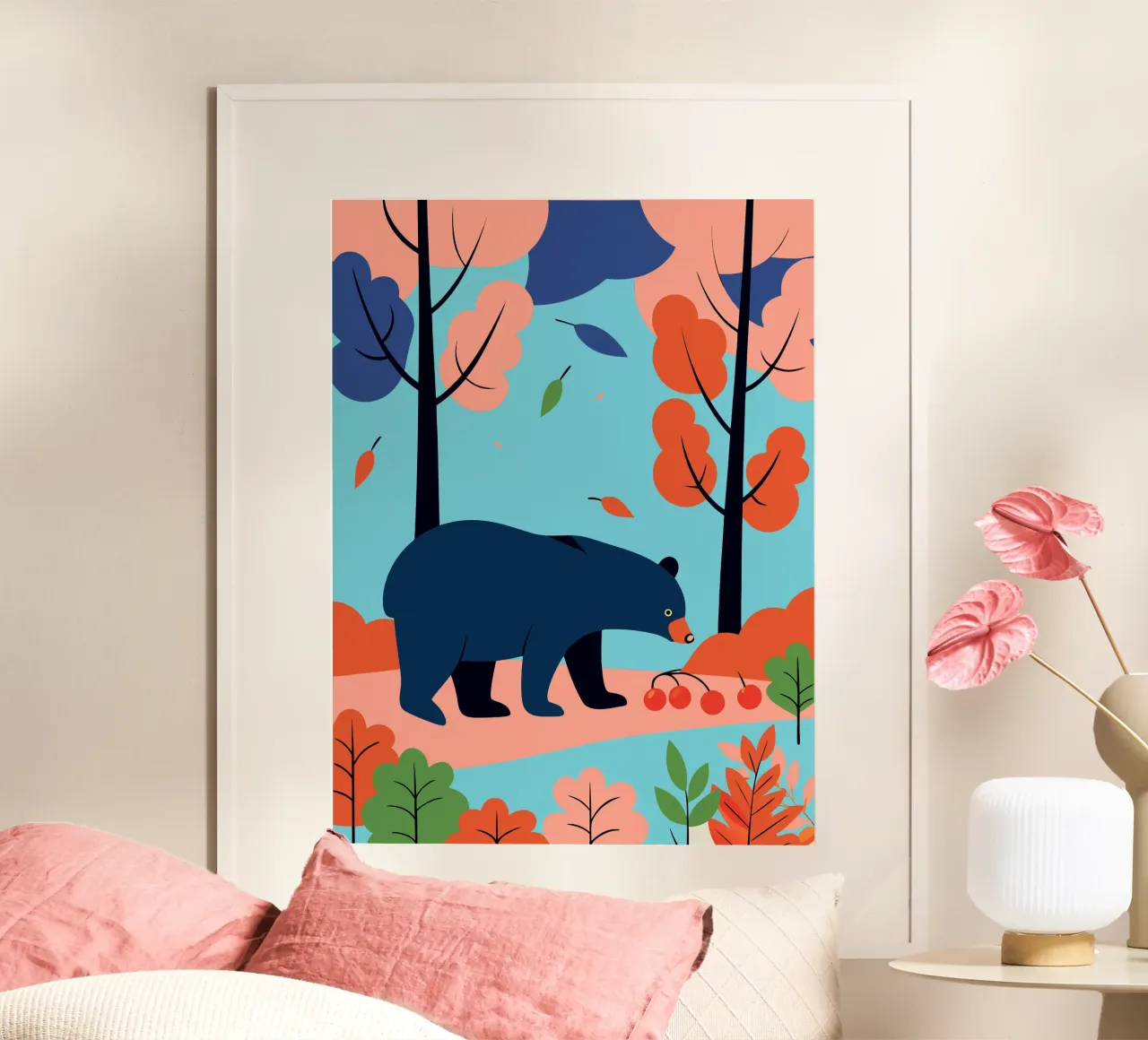 Orso nella foresta d'autunno poster da PROTECT ANIMALS