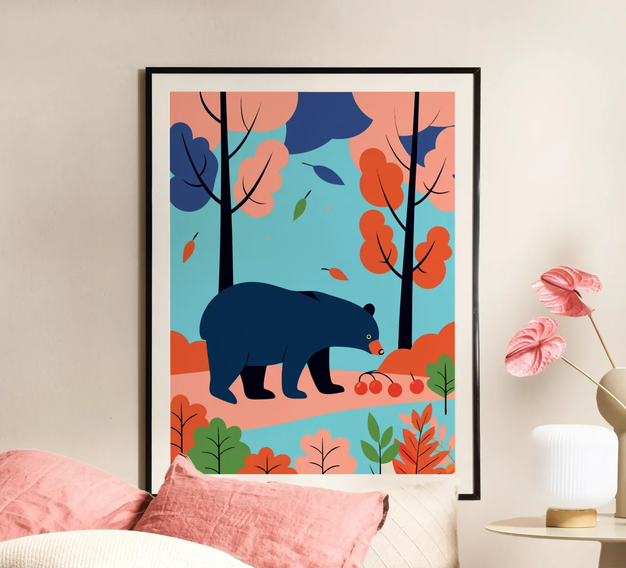 Orso nella foresta d'autunno poster da PROTECT ANIMALS