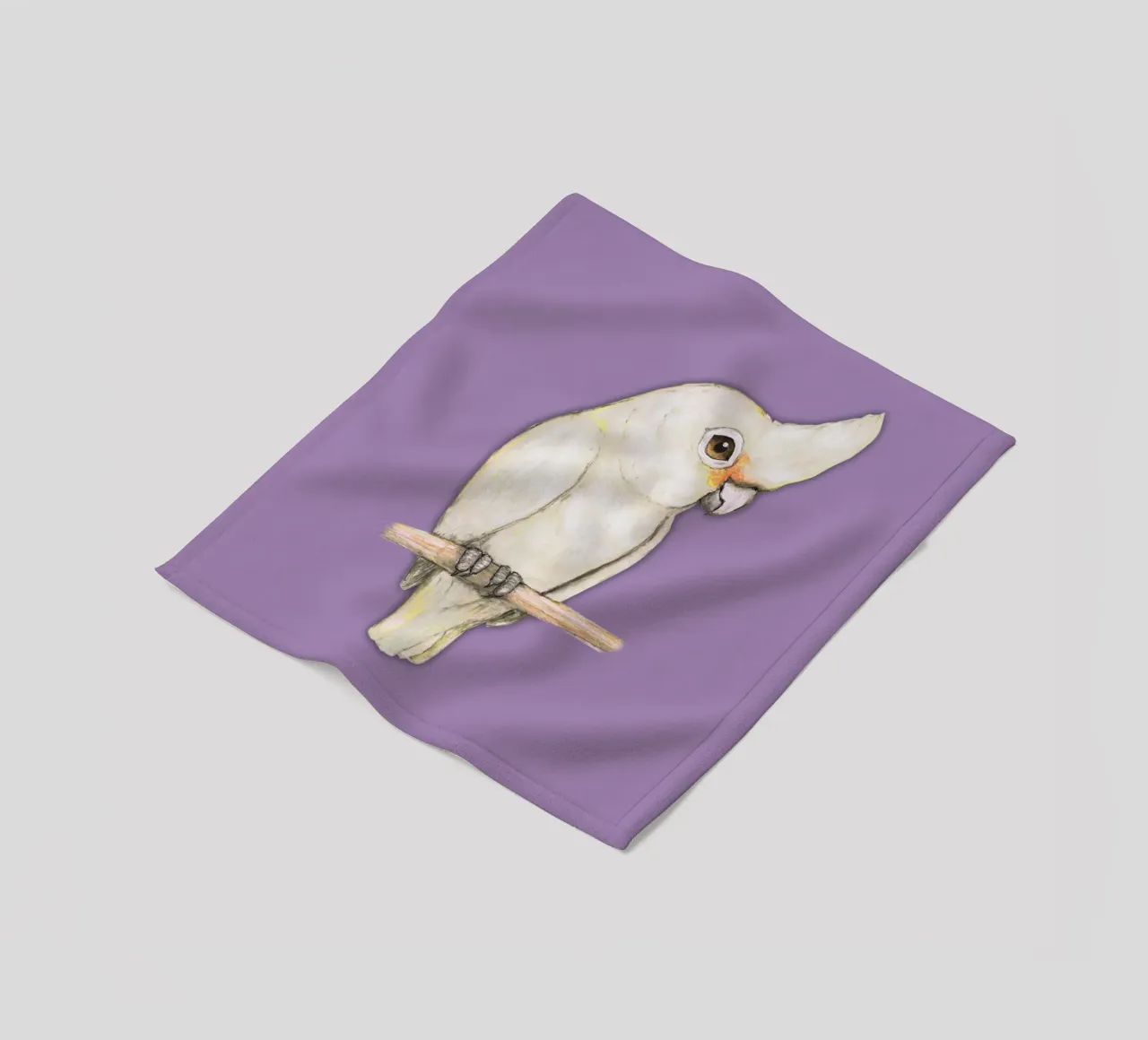 L'acquerello di un simpatico cacatua di Goffin coperta in pile da BwiseLizzy