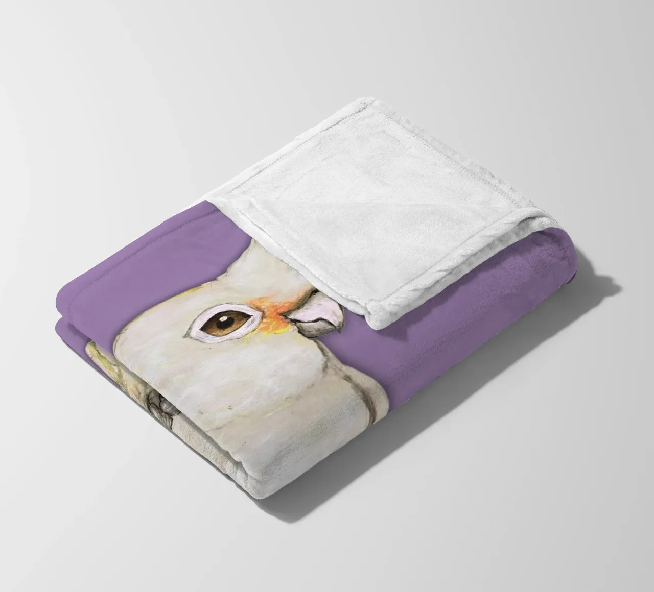 L'acquerello di un simpatico cacatua di Goffin coperta in pile da BwiseLizzy