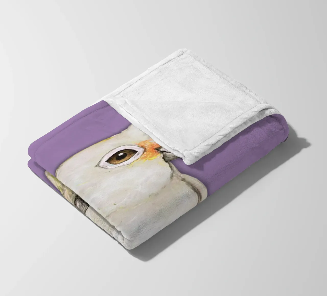 L'acquerello di un simpatico cacatua di Goffin coperta in pile da BwiseLizzy