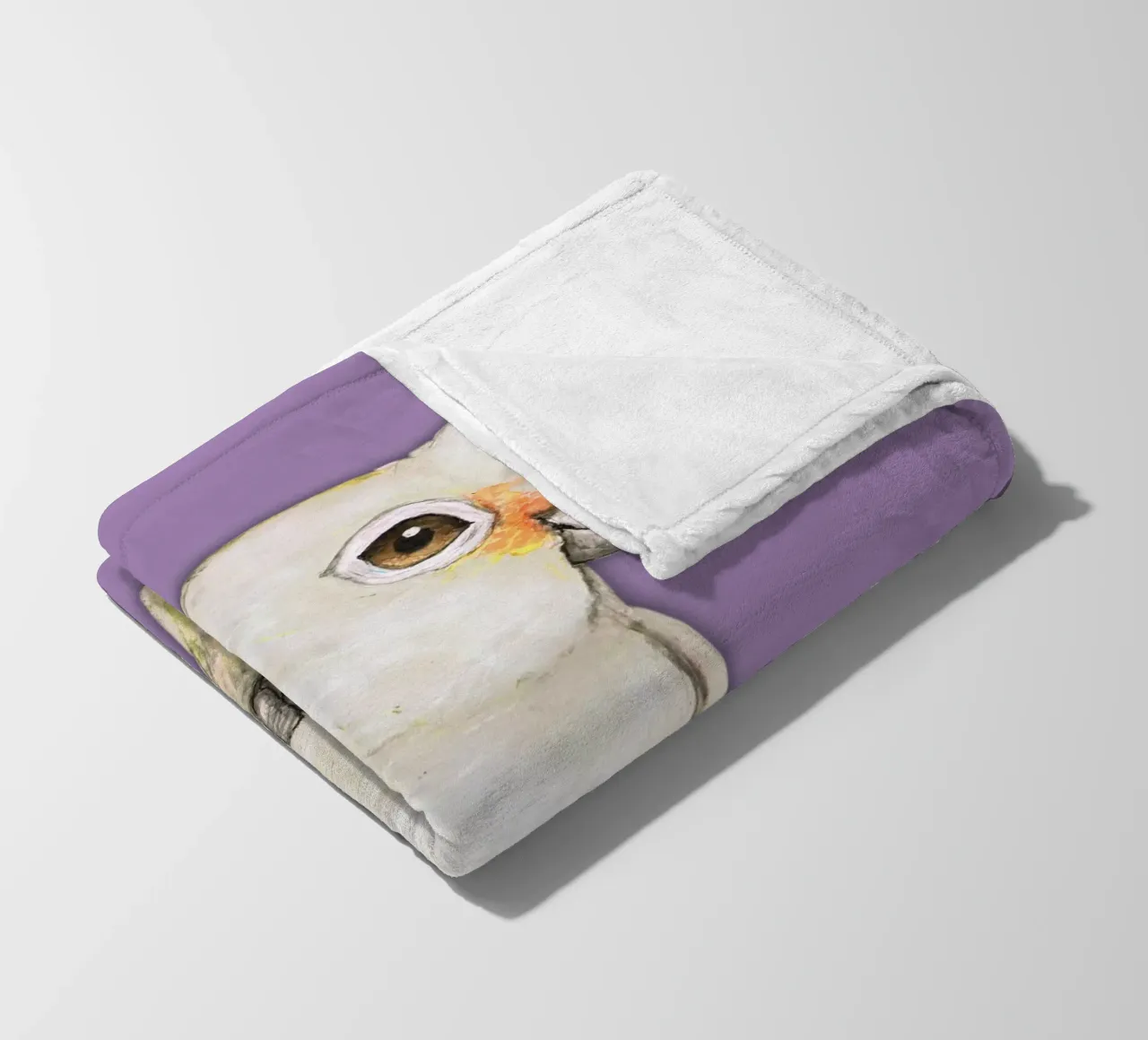 L'acquerello di un simpatico cacatua di Goffin coperta in pile da BwiseLizzy