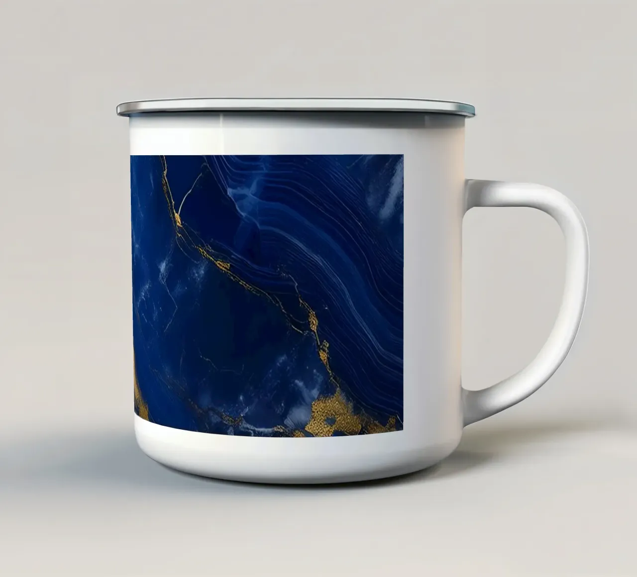 Stampa su marmo - Blu #3 tazza in smalto da Hightown Design
