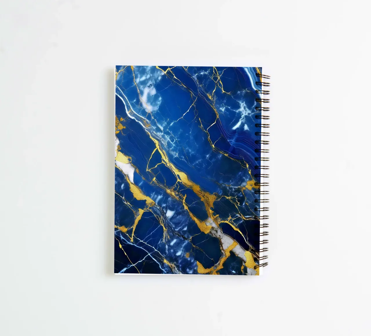 Marble print - Blue #3 spiral notebook by Hightown Design