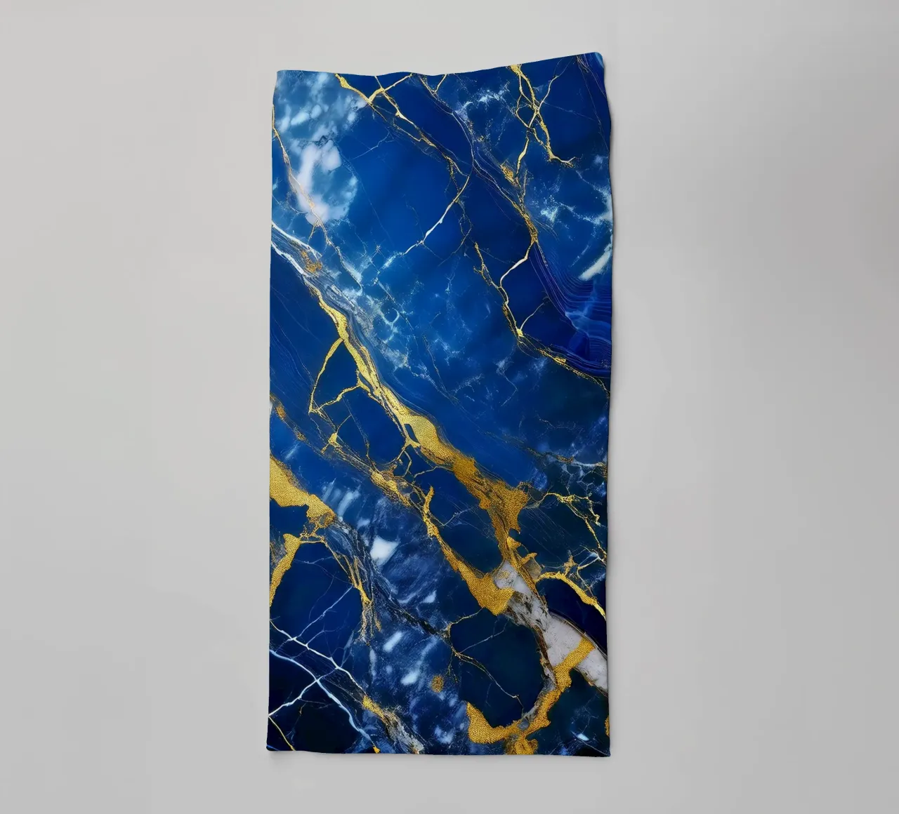Impression marbrée - Bleu #3 serviette de bain de Hightown Design