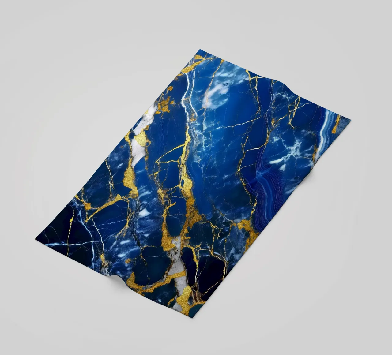 Marble print - Blue #3 beach towel by Hightown Design
