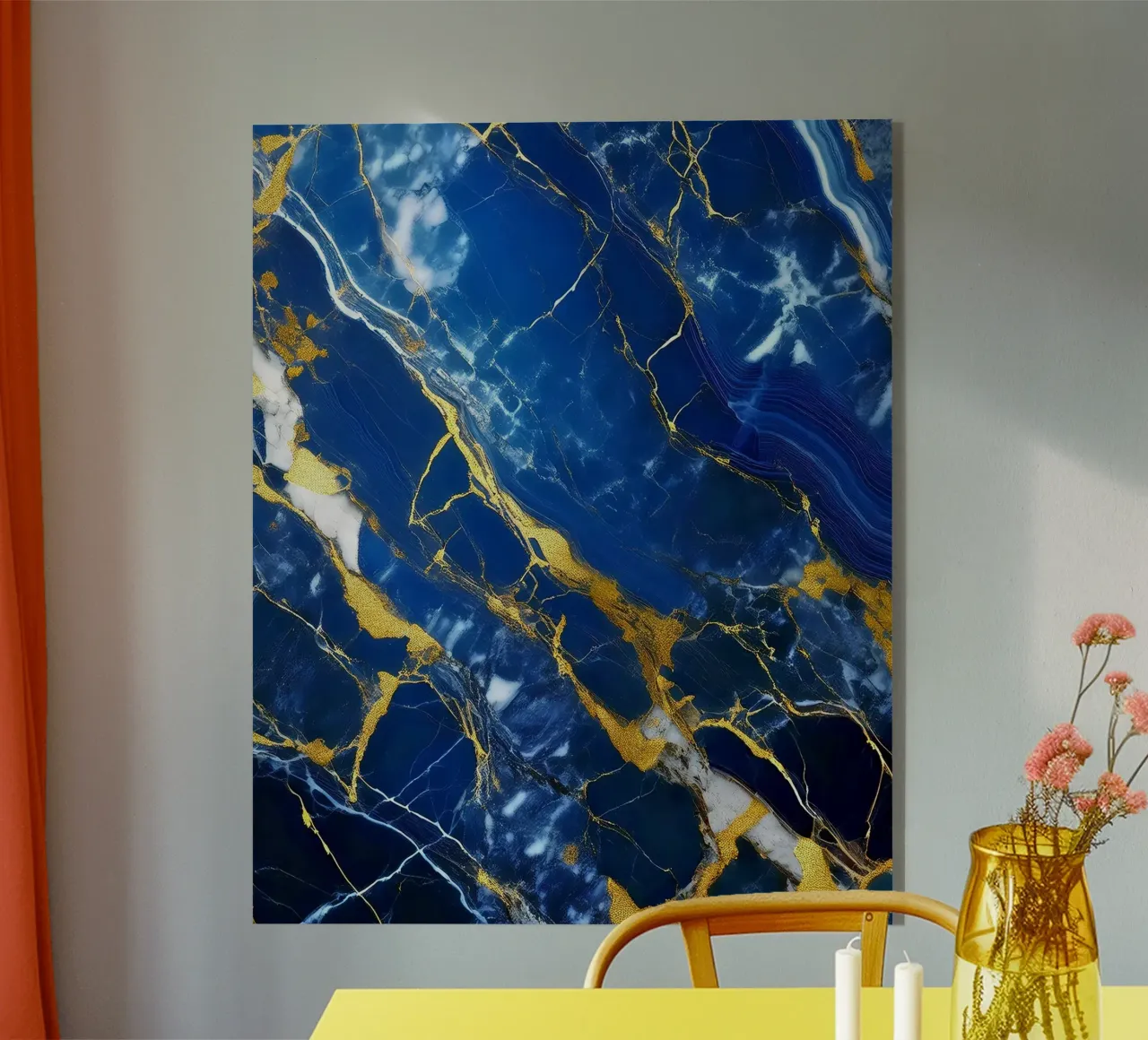 Impression marbrée - Bleu #3 plexiglas de Hightown Design