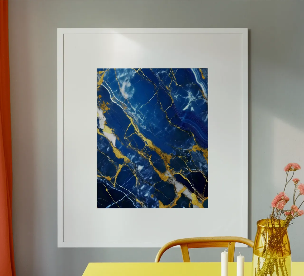 Marble print - Blue #3 hahnemühle by Hightown Design