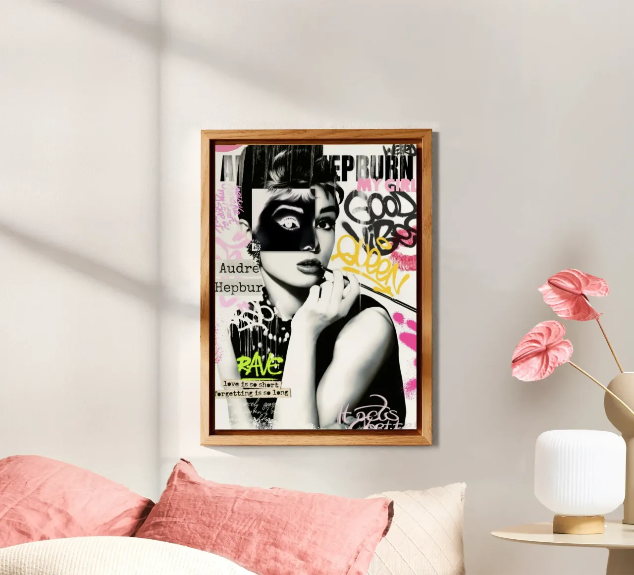 Audrey Hepburn Strest Art alluminio dibond da Digital Street art