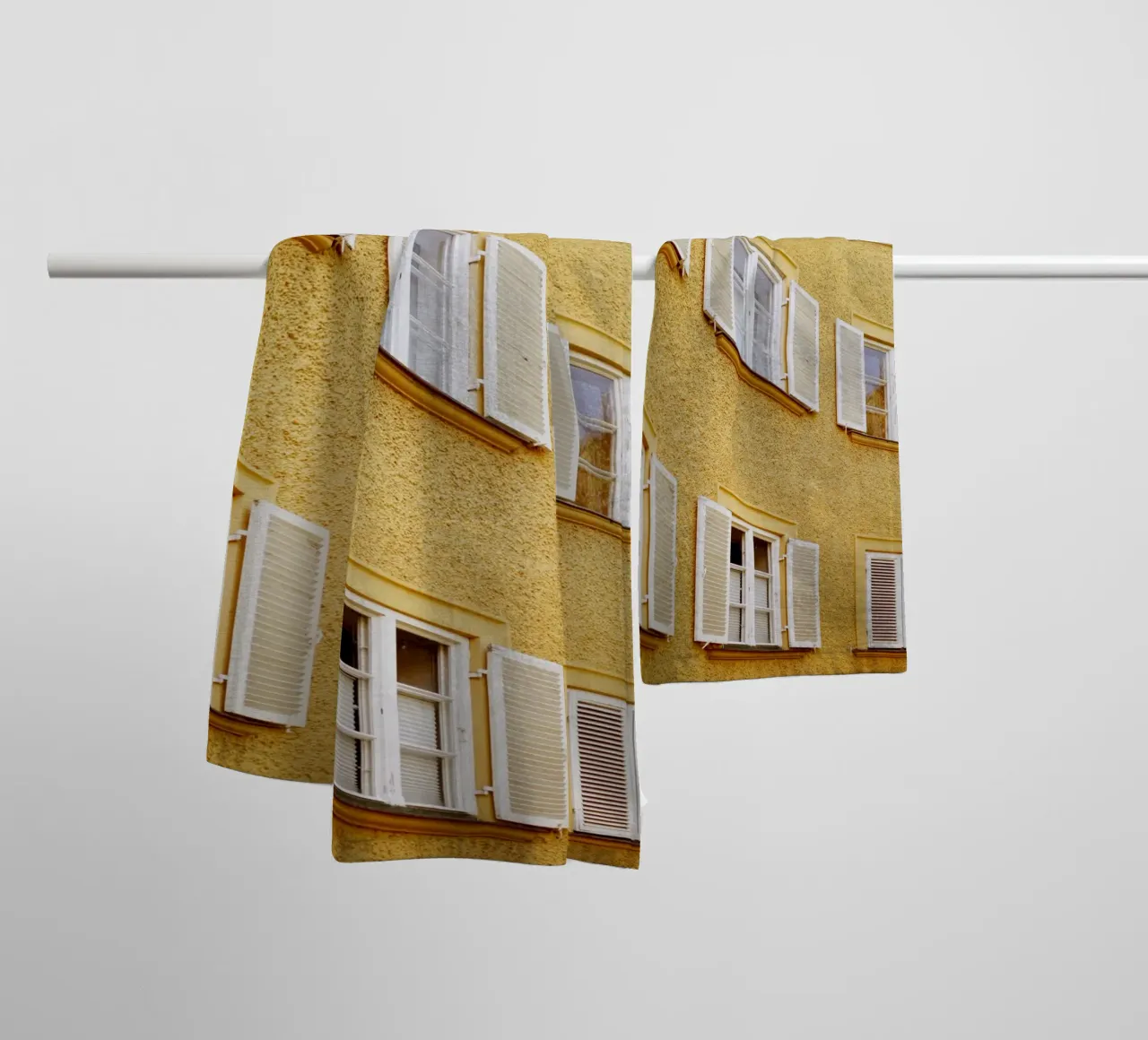 Window front in the Borstei neighbourhood, Munich towel by Borstei München