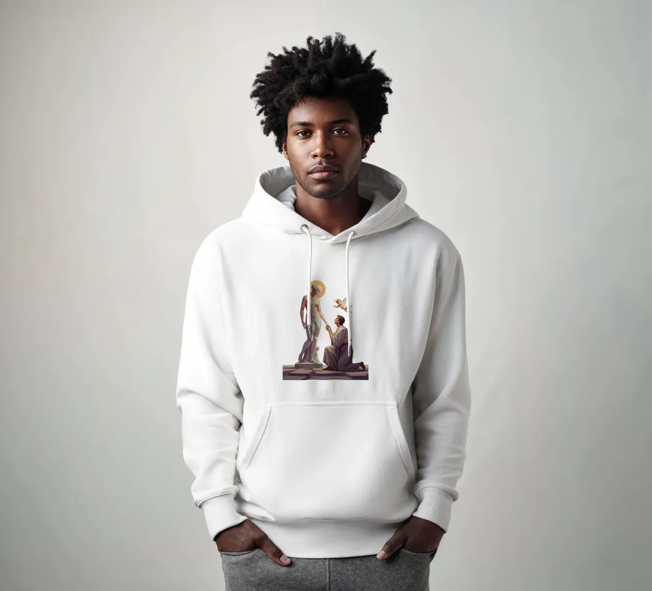 Pigmalione e Galatea Lowpoly felpa con cappuccio da Low Profile