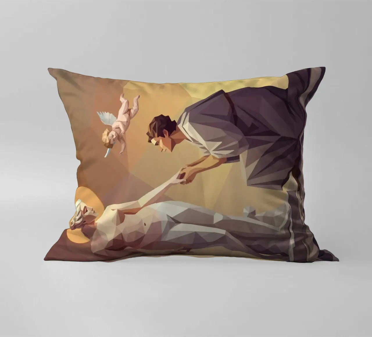 Pigmalione e Galatea Lowpoly cuscino da Low Profile
