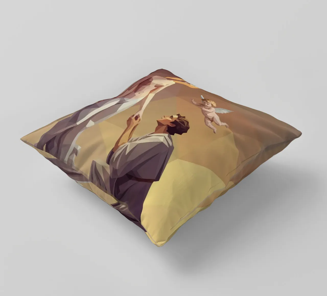 Pigmalione e Galatea Lowpoly cuscino da Low Profile