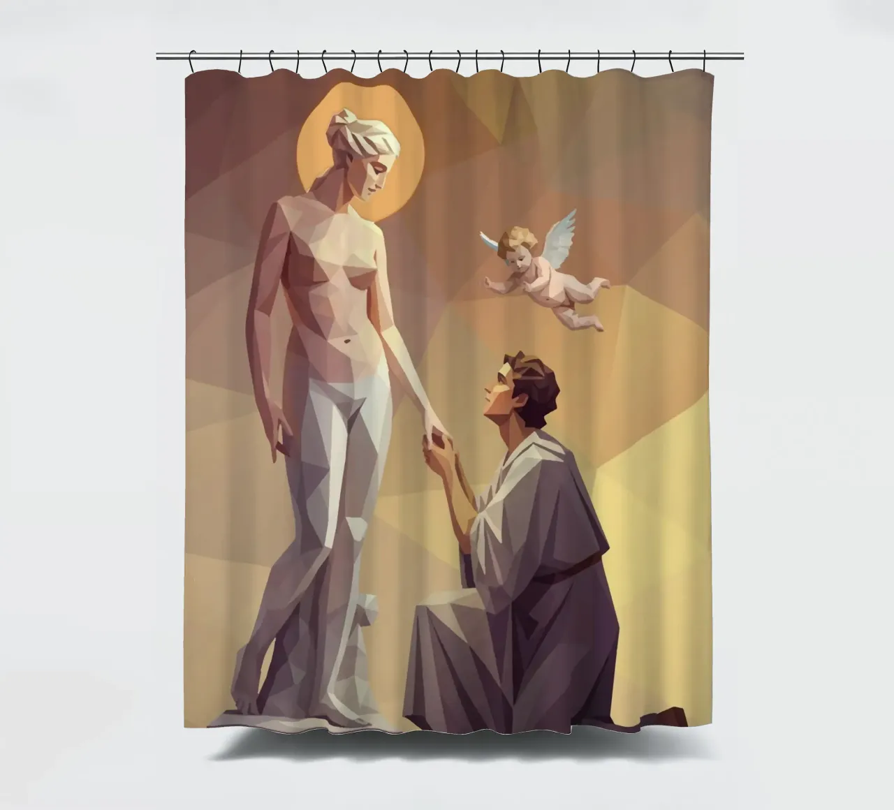 Pigmalione e Galatea Lowpoly tenda da doccia da Low Profile