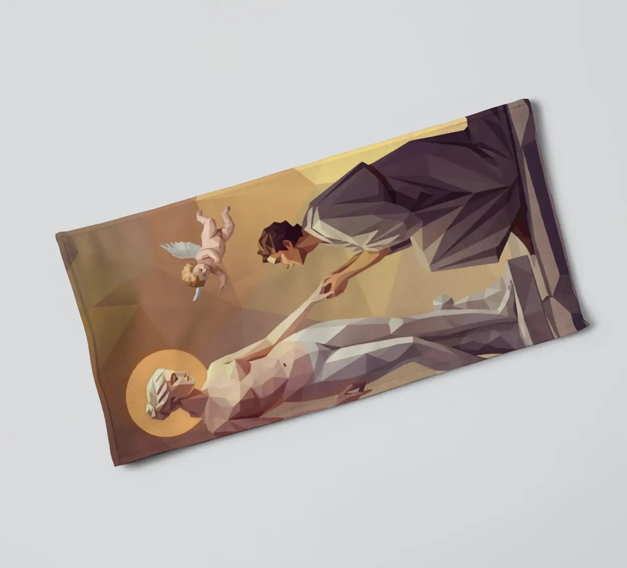 Pygmalion en Galatea Lowpoly badhanddoek van Low Profile