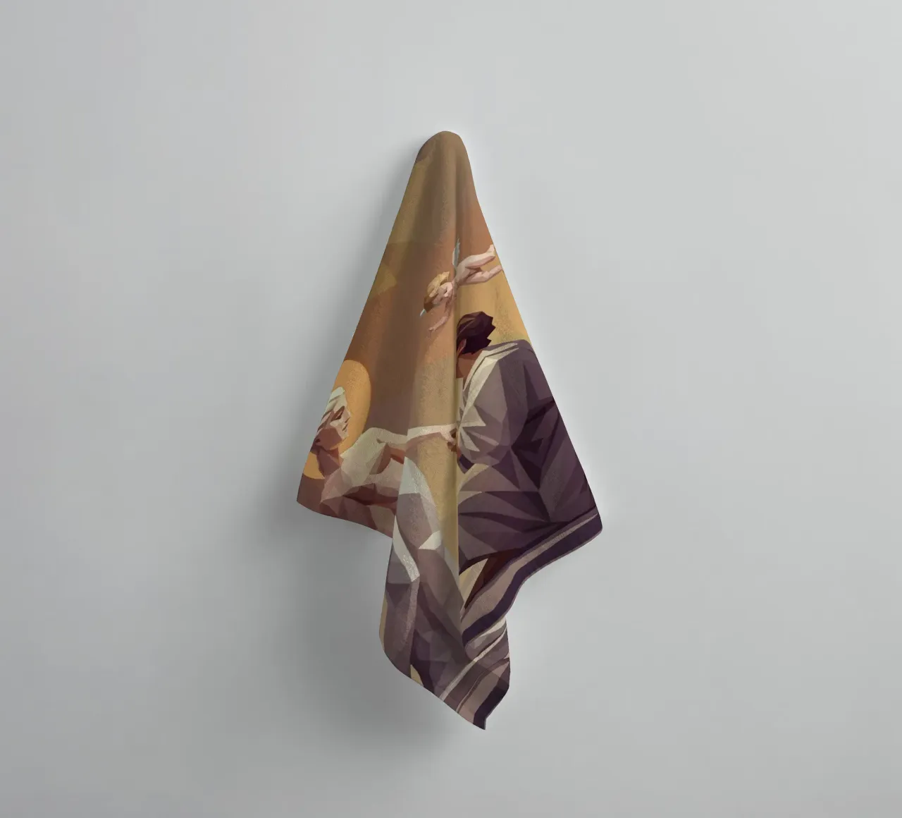 Pygmalion en Galatea Lowpoly badhanddoek van Low Profile