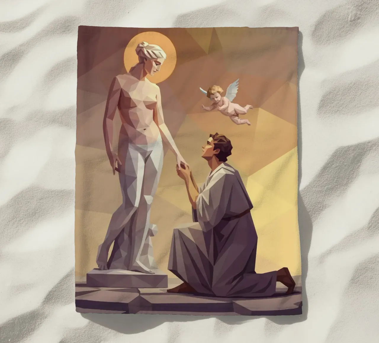 Pigmalione e Galatea Lowpoly telo mare da Low Profile