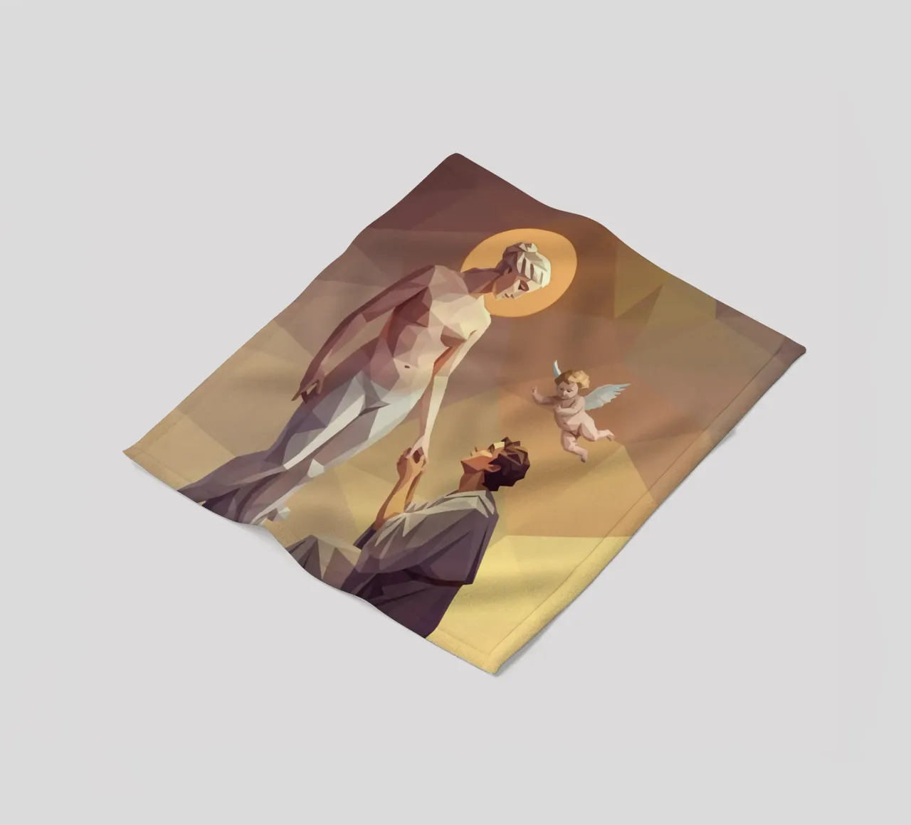 Pigmalione e Galatea Lowpoly coperta in pile da Low Profile