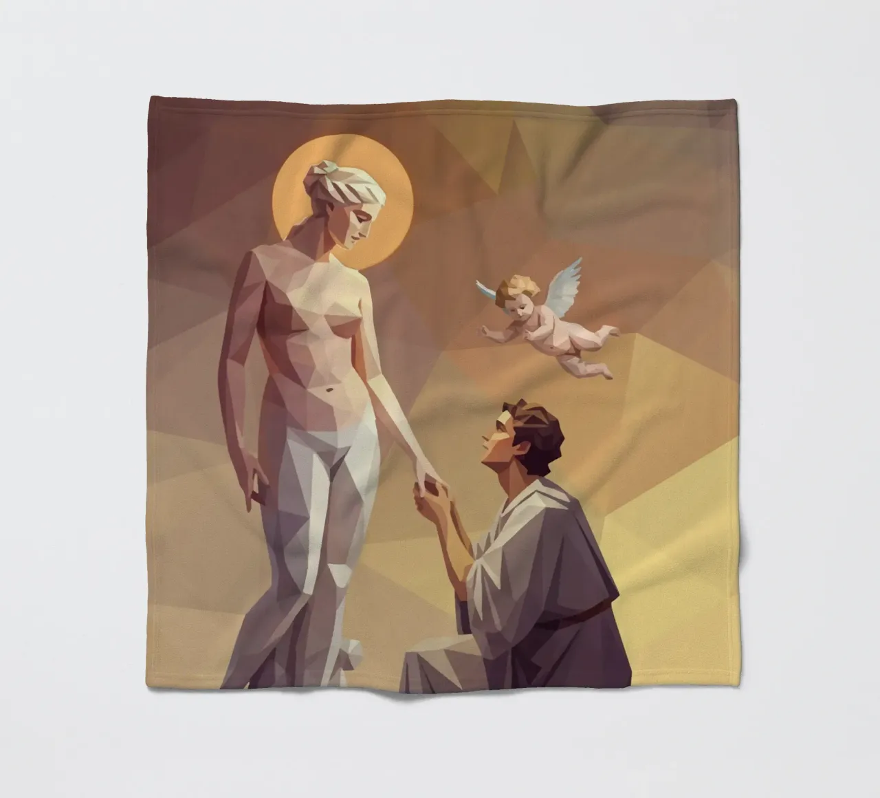 Pigmalione e Galatea Lowpoly coperta in pile da Low Profile