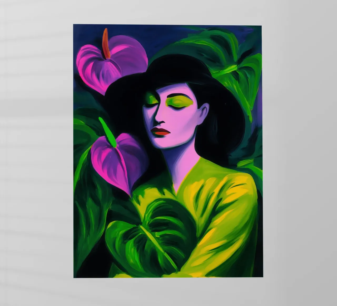 L'amante e la donna con gli Anthurium pellicola backlit da Autofocus