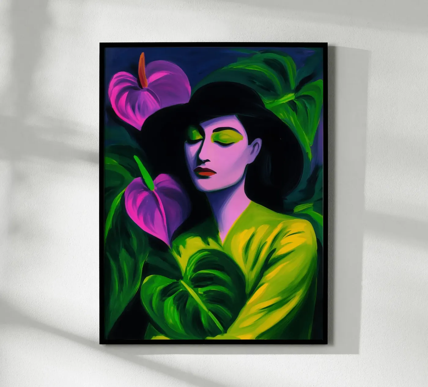 The Lover | Woman with Anthuriums Poster von Autofocus