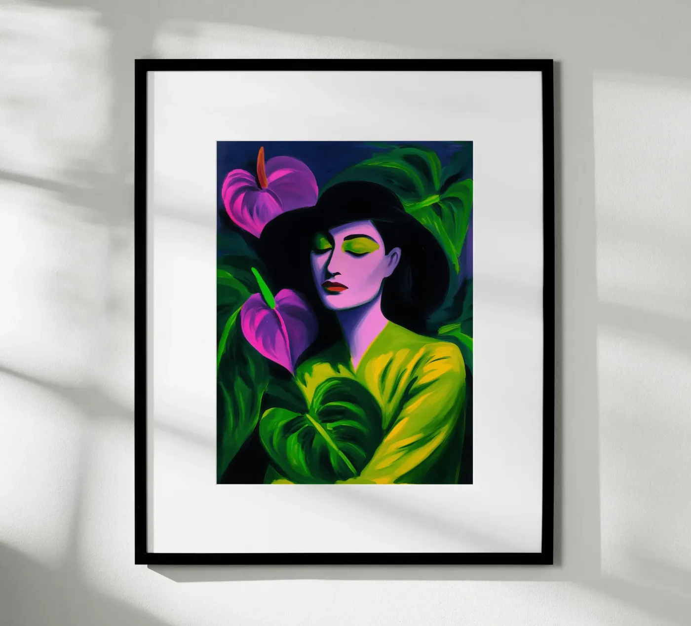 The Lover | Woman with Anthuriums Poster von Autofocus
