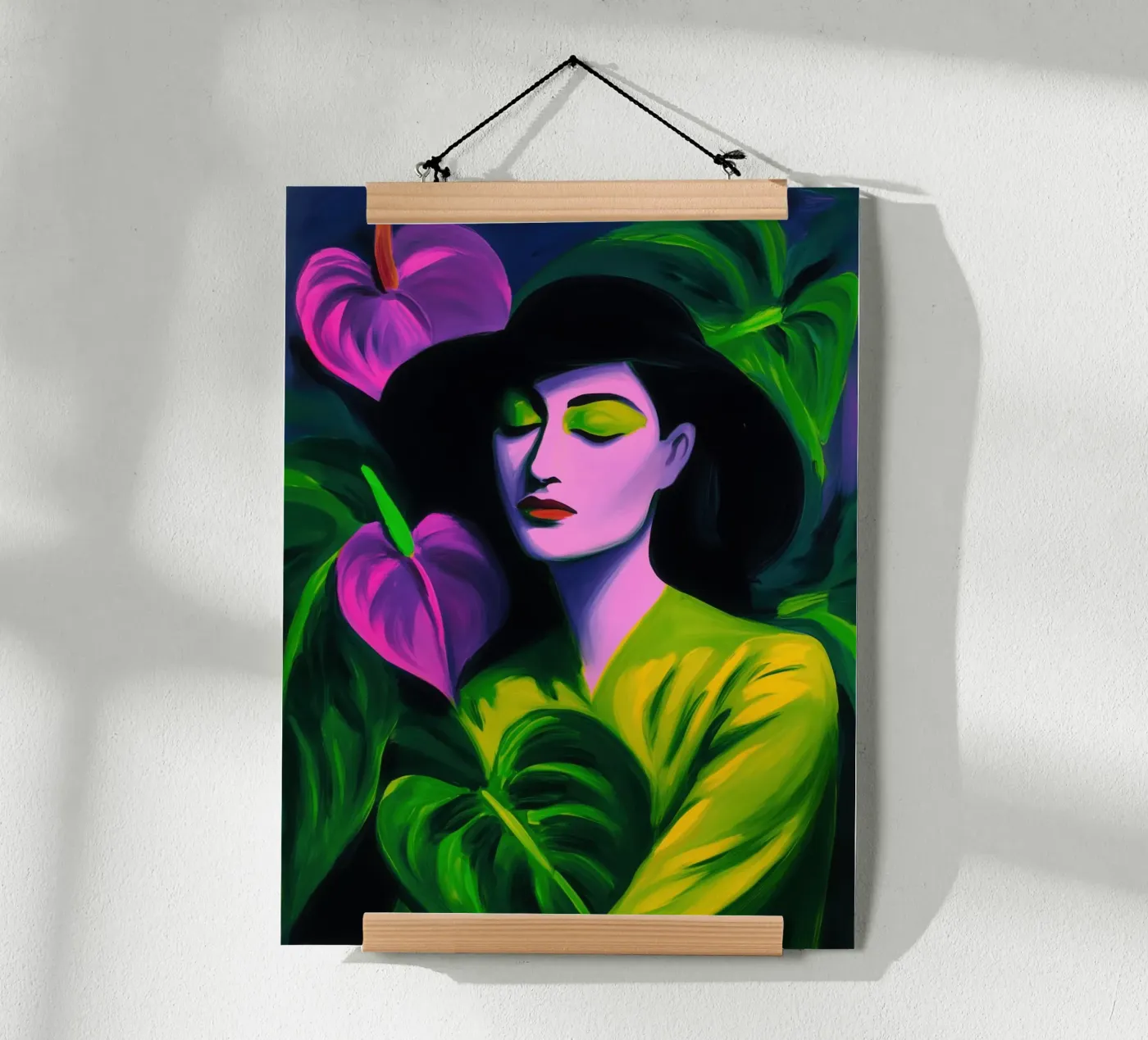 The Lover | Woman with Anthuriums Poster von Autofocus