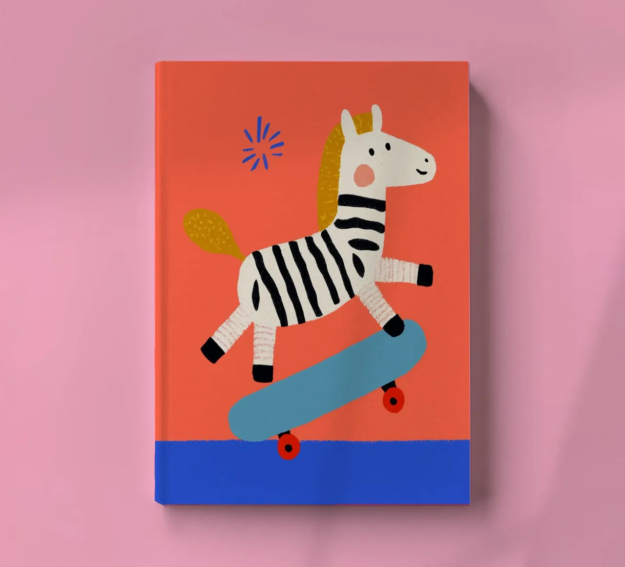 Skating Zebra notebook by treechild